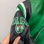 Load image into Gallery viewer, Vintage NBA Elevation Green Black Vegan Leather Kids Jacket 7

