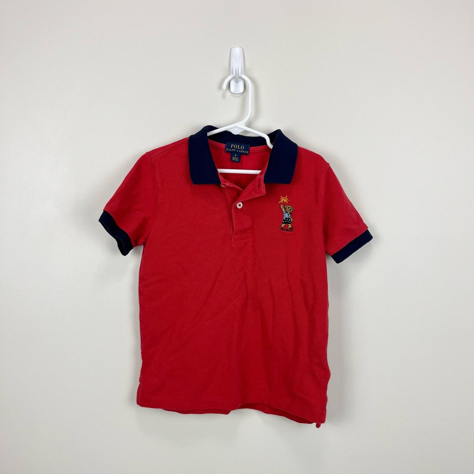 Ralph Lauren Fireworks Bear Cotton Mesh Polo Shirt 6