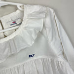 Load image into Gallery viewer, Vineyard Vines White Ruffle Blouse Medium
