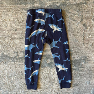 Hanna Andersson Blue Shark Long John Pajamas 90 cm 3T