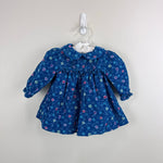 Load image into Gallery viewer, Vintage Gymboree Blue Floral Corduroy Dress Newborn 3-6 Months

