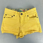 Load image into Gallery viewer, Mini Boden Girls Yellow Denim Shorts 8
