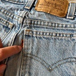 Load image into Gallery viewer, Vintage Levi's 550 Relaxed Fit Slim Distressed Orange Tab Jeans 7
