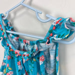 Load image into Gallery viewer, Mini Boden Blue Tropical Bird Floral Romper Playsuit 6-7
