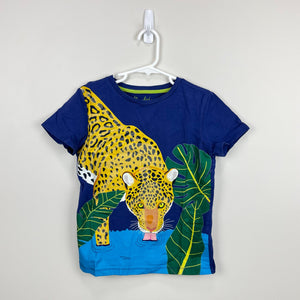 Mini Boden Glow in the Dark Leopard Graphic Tee Shirt 7-8