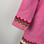 Load image into Gallery viewer, Mini Boden Fair Isle Knitted Dress Pink Robins 2-3
