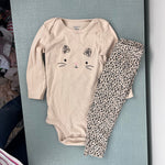 Load image into Gallery viewer, Carter's Leopard Bodysuit and Ruffle Pants Set 18 Months
