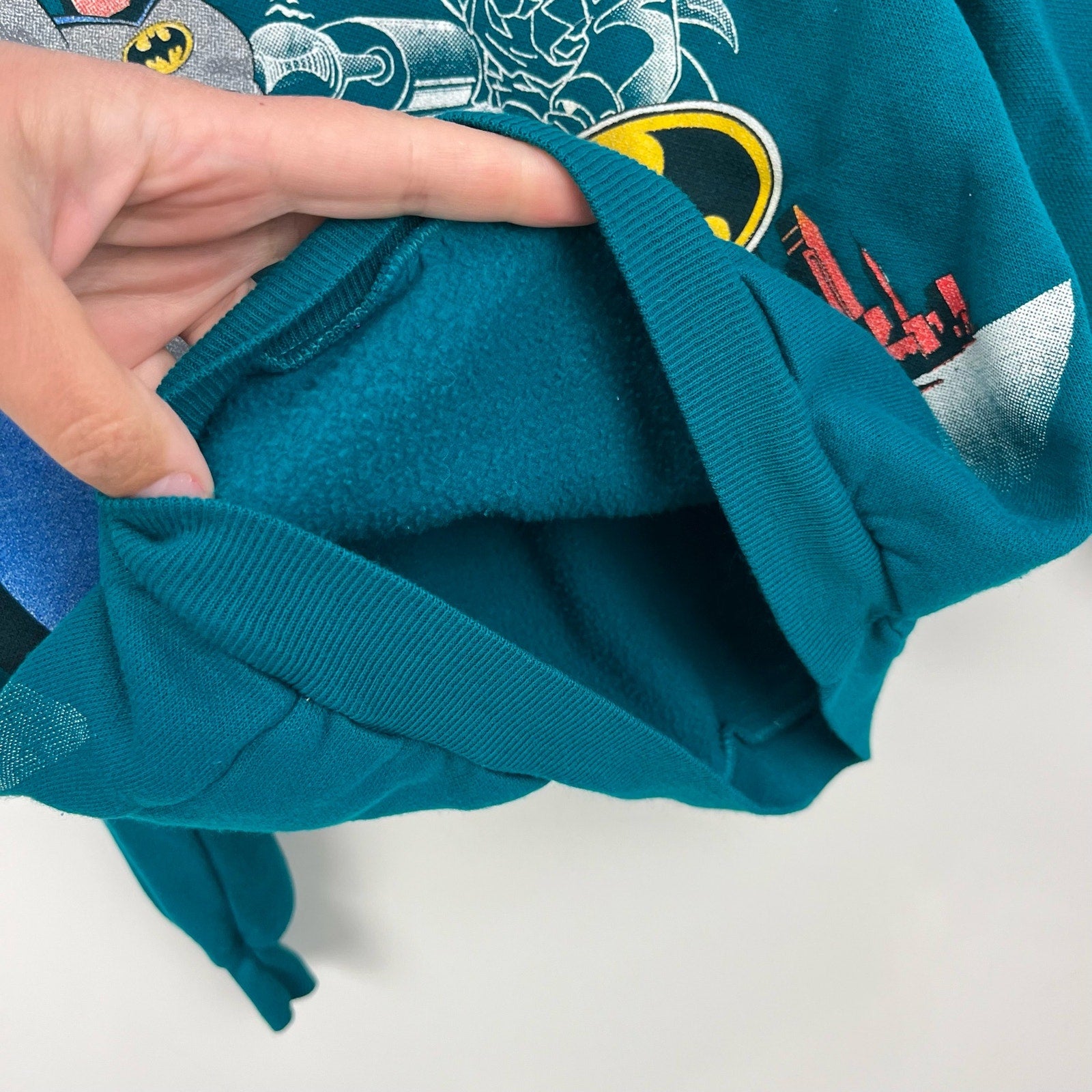 Vintage 90s Teal Green Batman Sweatshirt 7