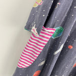Load image into Gallery viewer, Mini Boden Gray Sprout in Space Tunic 7-8

