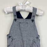 Load image into Gallery viewer, Janie and Jack Navy Blue Houndstooth Overalls 6-12 Months
