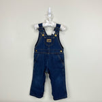 Load image into Gallery viewer, Vintage Lee Blue Jean Overalls 24 Months
