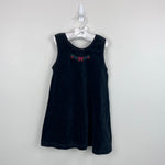 Load image into Gallery viewer, Vintage OshKosh B'gosh Black Velour Jumper Dress 5T USA
