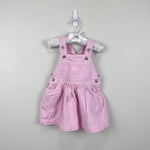Load image into Gallery viewer, Vintage OshKosh B'gosh Pink Stripe Jumper Skirtall 12 Months

