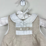 Load image into Gallery viewer, Mayoral Baby Linen Blend Romper 2-4 Months NWOT
