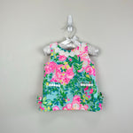 Load image into Gallery viewer, Lilly Pulitzer Baby Lilly Infant Shift Dress Seasalt Blue Fruit Flamingo 3-6 Months
