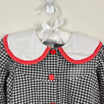 Load image into Gallery viewer, Vintage Cradle Houndstooth Plaid Teddy Bear Dress 24 Months
