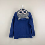 Load image into Gallery viewer, Mini Boden Novelty Hoodie Starboard Blue Wolf 3-4
