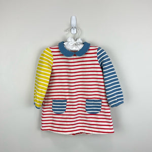 Mini Boden Cozy Striped Pocket Dress 6-12 Months