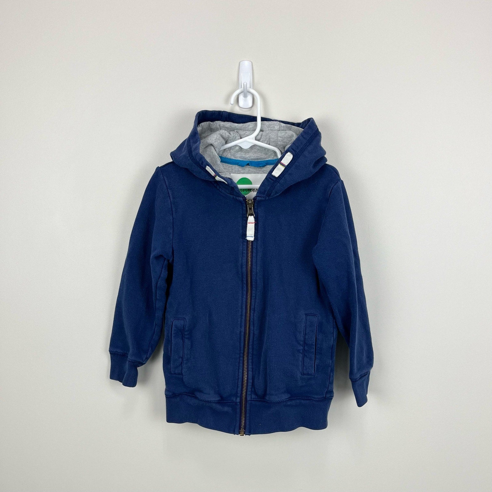 Mini Boden Navy Blue Rocket Ship Hoodie 4-5