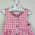 Load image into Gallery viewer, Vintage Lee Pink Gingham Denim Jumper Dress 24 Months USA
