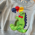 Load image into Gallery viewer, Vintage Joggles Party Dinosaur Sweatsuit 6-9 Months
