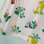 Load image into Gallery viewer, Mini Boden Stripy Smocked Dress in Boto Pink Jungle Print 3-6 Months NWOT
