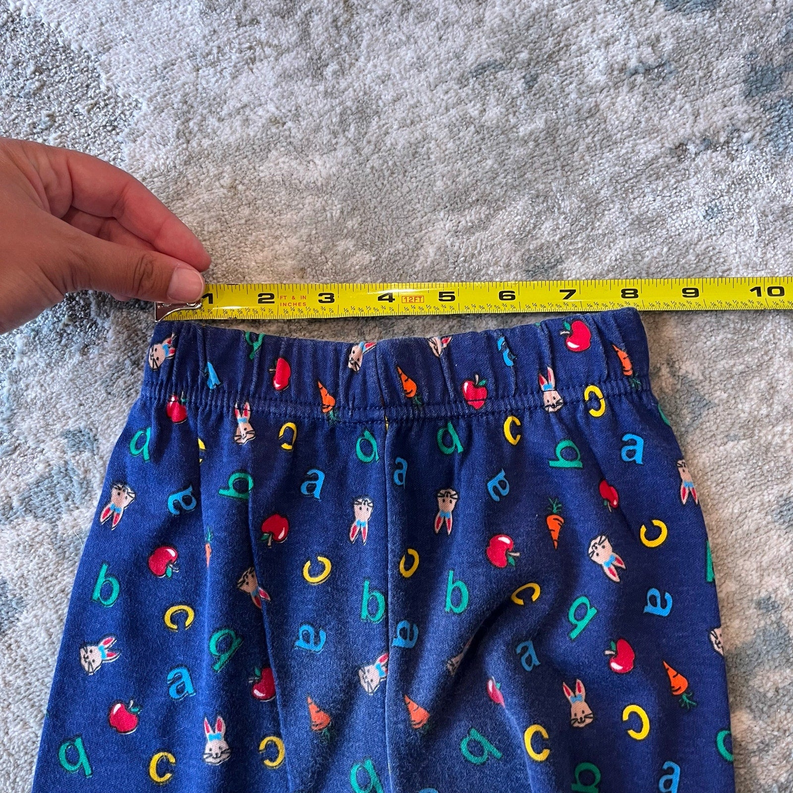 Vintage Healthtex Blue Alphabet Bunny Leggings 24 Months