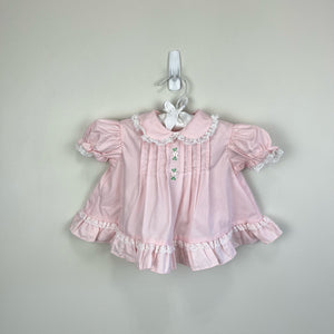 Vintage Nannette Grandma Loves Me Pink Dress Set 9 Months