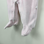 Load image into Gallery viewer, Jacadi Paris Pink Velour Ruffle Footie 3 Months
