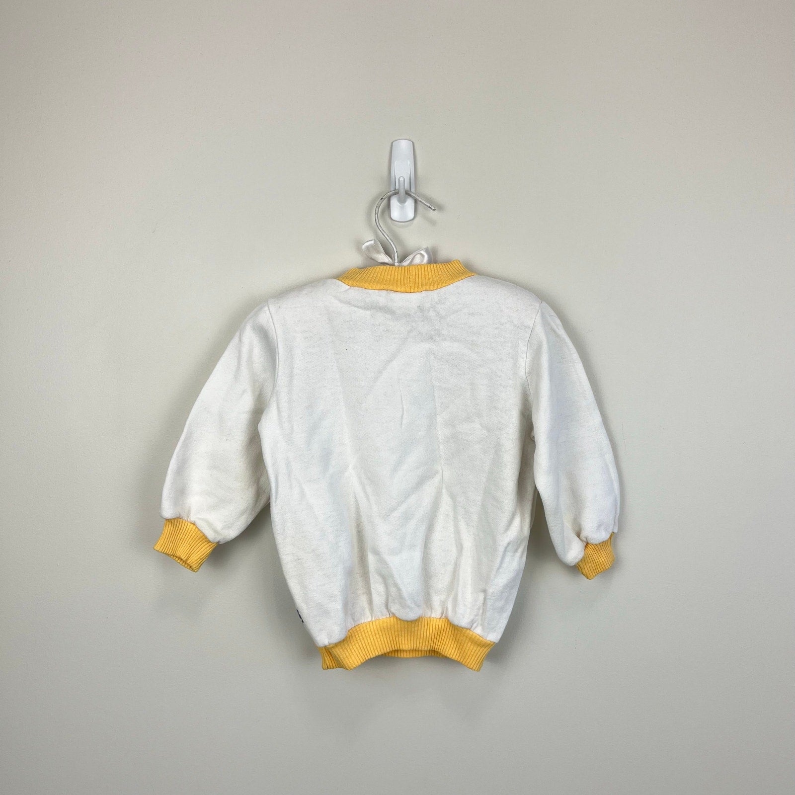 Vintage White & Yellow Heart Sweatshirt 2T USA