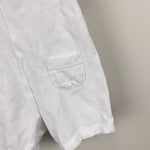 Load image into Gallery viewer, Janie and Jack Pique Polo Romper White Blue 0-3 Months
