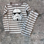 Load image into Gallery viewer, Hanna Andersson Star Wars Storm Trooper Long John Pajamas 130 cm 8
