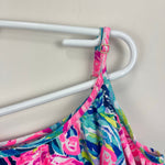 Load image into Gallery viewer, Lilly Pulitzer Girls Candice Romper Multi Flamenco Beach M 6-7
