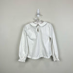 Load image into Gallery viewer, Mini Boden Collared Jersey Top Ivory 3-4 NWOT
