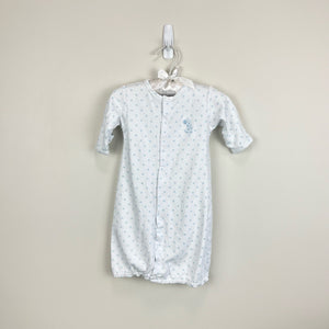 Kissy Kissy Blue Polka Dot Giraffe Converter Sleep Gown Small