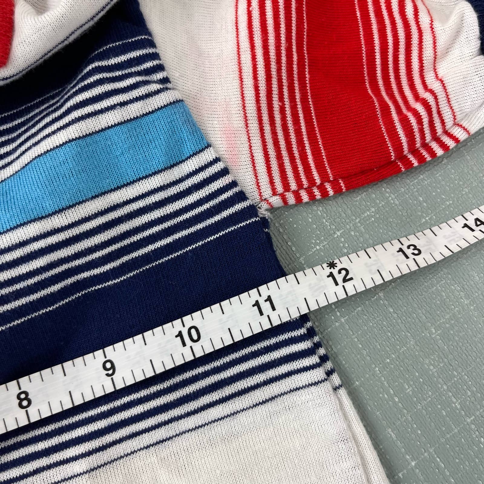 Vintage Knitite Striped Polo Shirt 10 USA