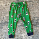 Load image into Gallery viewer, Hanna Andersson Green Santa Robot Long John Pajamas 80 cm 18-24 Months
