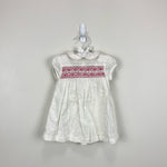 Load image into Gallery viewer, Mini Boden Smocked White Eyelet Dress 3-6 Months
