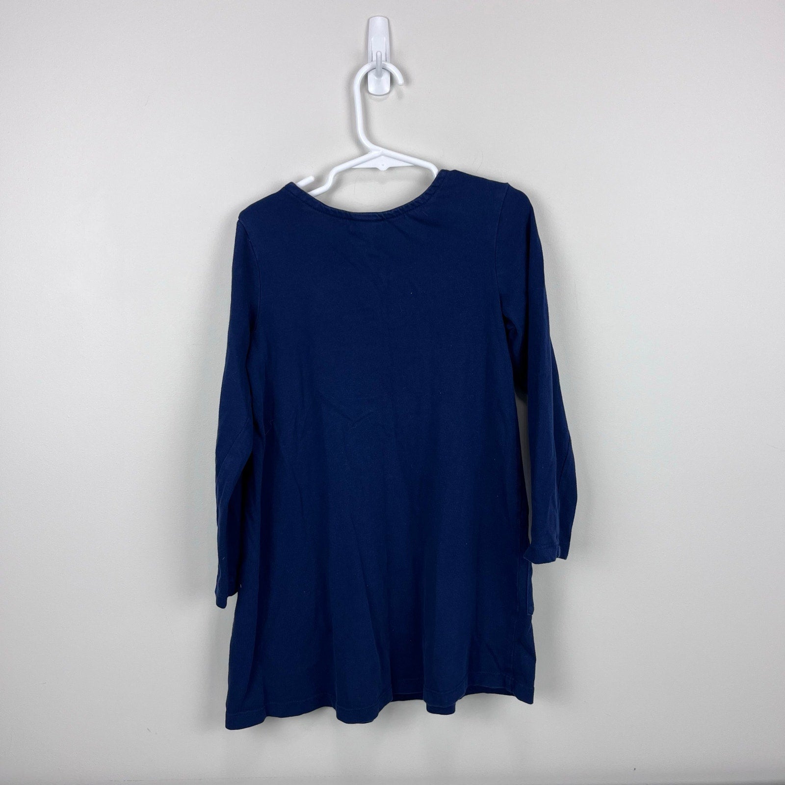 Hanna Andersson Navy Blue Dalmatian Pocket Dress 110 cm 5T