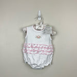 Load image into Gallery viewer, Kissy Kissy Premier Hand Embroidered Floral Fantasy Bubble Romper 3-6 Months NWT
