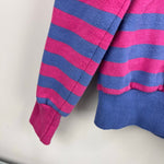 Load image into Gallery viewer, Vintage Izod Lacoste Pink &amp; Purple Striped Sweatshirt M
