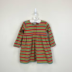 Load image into Gallery viewer, Hanna Andersson Long Sleeve Rainbow Striped Play Dress 80 cm 18-24 Months
