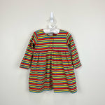 Load image into Gallery viewer, Hanna Andersson Long Sleeve Rainbow Striped Play Dress 80 cm 18-24 Months
