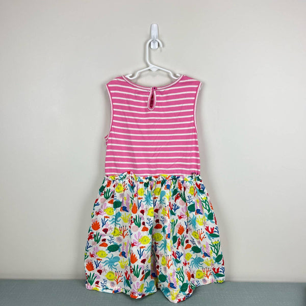 Mini Boden Kids' Appliqué Pocket Tunic Azalea Pink/ivory Girls Boden In  Azalea Pink/ Ivory
