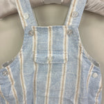 Load image into Gallery viewer, Mayoral Blue Striped Shortall Romper Dungarees 2-4 Months

