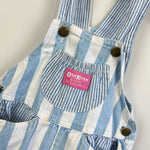 Load image into Gallery viewer, Vintage OshKosh B'gosh Blue Striped Shortall Romper 6 USA
