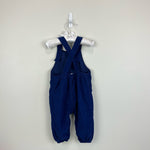 Load image into Gallery viewer, Mini Boden Cord Dungarees Starboard Blue Tractors 6-12 Months
