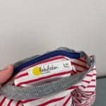 Load image into Gallery viewer, Mini Boden Red and White Striped Applique Panda T-Shirt 2-3
