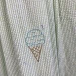 Load image into Gallery viewer, The Proper Peony Green Seersucker Hand Embroidered Sweet Scoop Dress 5T
