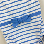 Load image into Gallery viewer, Jacadi Paris Blue Stripe Bow Bathing Suit 12 Months
